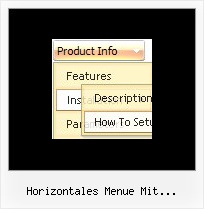 Horizontales Menue Mit Horizontalem Submenue Tab Und Menue Mit Html