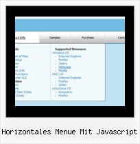 Horizontales Menue Mit Javascript Javascript Schiebe Menue