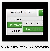 Horizontales Menue Mit Javascript Mouseover Dropdown Menue Beispiele