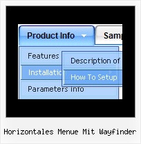 Horizontales Menue Mit Wayfinder Javascript Menu Builder