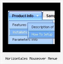 Horizontales Mouseover Menue Css Mouseover Menues