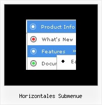 Horizontales Submenue Optionsfeld