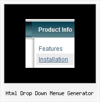 Html Drop Down Menue Generator Navigation Klappmenue