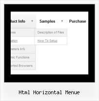 Html Horizontal Menue Menuezeile Xp Stil