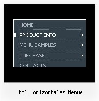 Html Horizontales Menue Stil Onmouseover