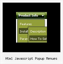 Html Javascript Popup Menues Html Pulldown Menue Mouseover