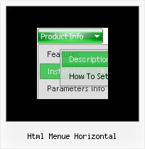 Html Menue Horizontal Menu Knoepfe