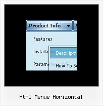 Html Menue Horizontal Javascript Submenue