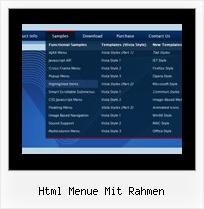 Html Menue Mit Rahmen Gothic Web Vorlage