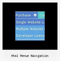 Html Menue Navigation Horizontales Dhtml Menue Muster