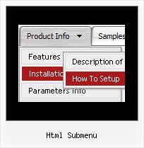 Html Submenu Linke Maustaste Zeigt Menue
