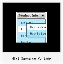 Html Submenue Vorlage Blue Taxx 2 Menue Aendern