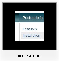 Html Submenus Menu Horizontal Breite