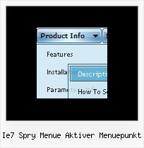 Ie7 Spry Menue Aktiver Menuepunkt Popup Menue Css3