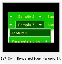 Ie7 Spry Menue Aktiver Menuepunkt Html Javascript Rollover Menue