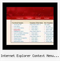 Internet Explorer Context Menu Subitems Javascript Popup Menu