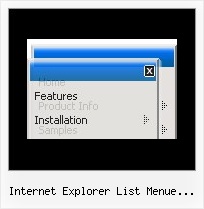 Internet Explorer List Menue Transparenz Untermenue Tab Html