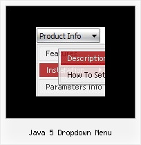 Java 5 Dropdown Menu Horizontale Webmenues