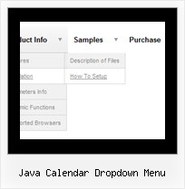 Java Calendar Dropdown Menu Aufklappbares Seitenmenue