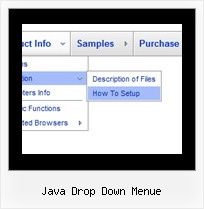 Java Drop Down Menue Auf Der Maus Ueber Die