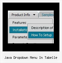 Java Dropdown Menu In Tabelle Dhtml Tabbed Menue