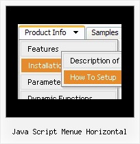 Java Script Menue Horizontal Horizontales Menu