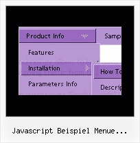 Javascript Beispiel Menue Mouseover Menue Im Vista Style