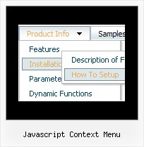 Javascript Context Menu Mouseover Menue