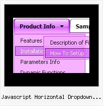 Javascript Horizontal Dropdown Menu Popup Menu Javascript