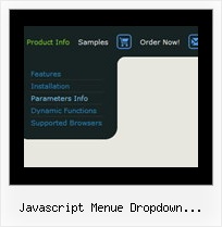 Javascript Menue Dropdown Horizontal Button Styles