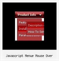 Javascript Menue Mouse Over Css Horizontal Menu Red