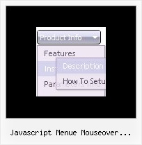 Javascript Menue Mouseover Horizontal Javascript Pulldown Menue