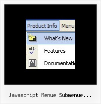 Javascript Menue Submenue Horizontal Button Web2 0