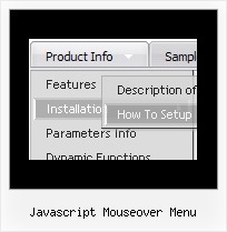 Javascript Mouseover Menu Vorlagen