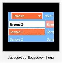 Javascript Mouseover Menu Horizontal Submenu Css
