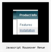 Javascript Mouseover Menue Menu Schablonen