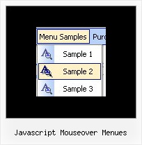 Javascript Mouseover Menues Symbolleiste Menue Xp