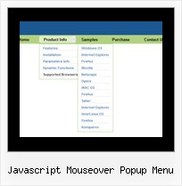 Javascript Mouseover Popup Menu Wie Bei Mac Menue