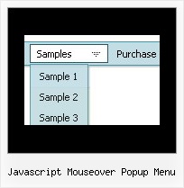 Javascript Mouseover Popup Menu Html Horizontales Menue