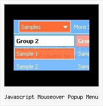 Javascript Mouseover Popup Menu Css Hover Menu