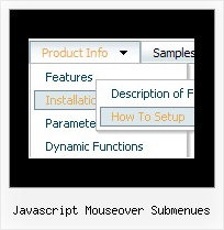 Javascript Mouseover Submenues Simple Linear Drop Down Menu Css