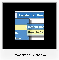 Javascript Submenus Menu Schablonen