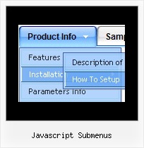 Javascript Submenus Dropdown Menue Mit Popup
