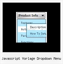 Javascript Vorlage Dropdown Menu Submit Buttons