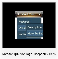 Javascript Vorlage Dropdown Menu Menue Li