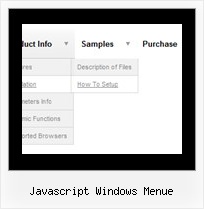 Javascript Windows Menue Horizontal Menu Frameset