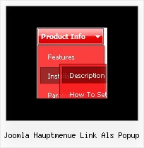 Joomla Hauptmenue Link Als Popup Css Menu Drop Down