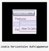 Joomla Horizontales Aufklappmenue Menue Navigation Vorlage