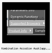 Kombination Accodion Ausklapp Menue Script Menue Strukt