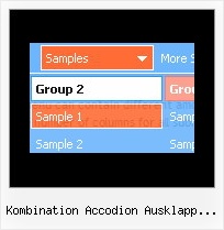 Kombination Accodion Ausklapp Menue Dropdown Untermenue Dynamische Breite